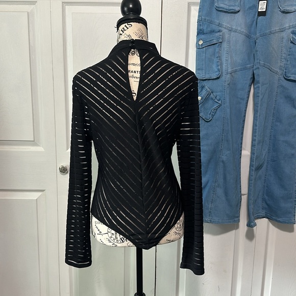 PrettyLittleThing High Neck Illusion Bodysuit - Picture 5 of 12